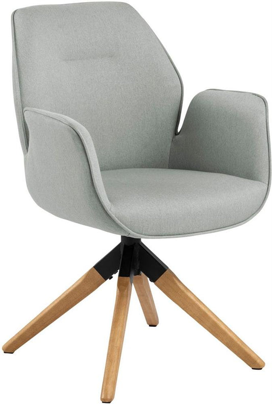 Kitchen Chair Tunbridge | size: Width: 60.5cm, Height: 91cm, Depth: 58.5cm | color: Oak/Grey | image: 1 | variant: 1000768