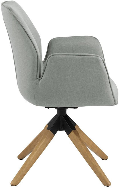 Kitchen Chair Tunbridge | size: Width: 60.5cm, Height: 91cm, Depth: 58.5cm | color: Oak/Grey | image: 2 | variant: 1000768