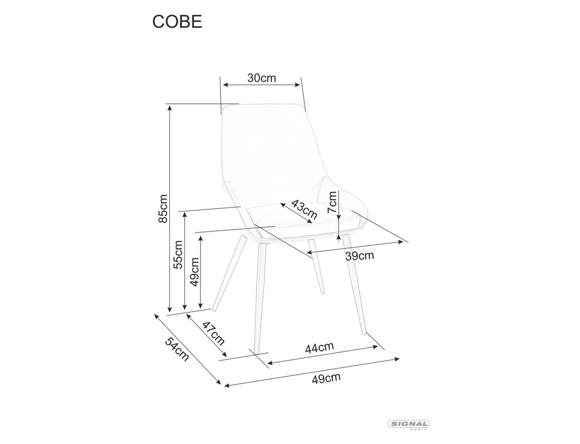 Kitchen Chair Ulan Bator | size: Width: 49cm, Height: 85cm, Depth: 43cm | color: Gray | image: 2 | variant: 1003894