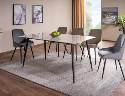 Kitchen Chair Ulan Bator | size: Width: 49cm, Height: 85cm, Depth: 43cm | color: Gray | image: 2 | variant: 1003896