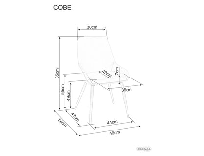 Kitchen Chair Ulan Bator | size: Width: 49cm, Height: 85cm, Depth: 43cm | color: Gray | image: 3 | variant: 1003896