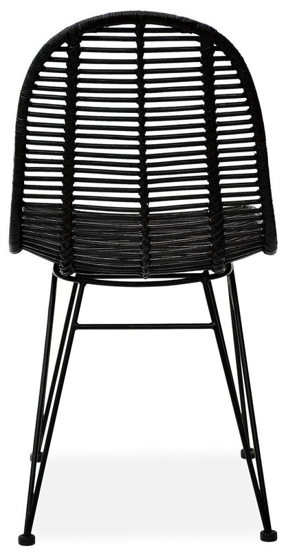 Kitchen Chair Utena | size: Width: 45cm, Height: 90cm, Depth: 55cm | color: Black | image: 1 | variant: 1002251