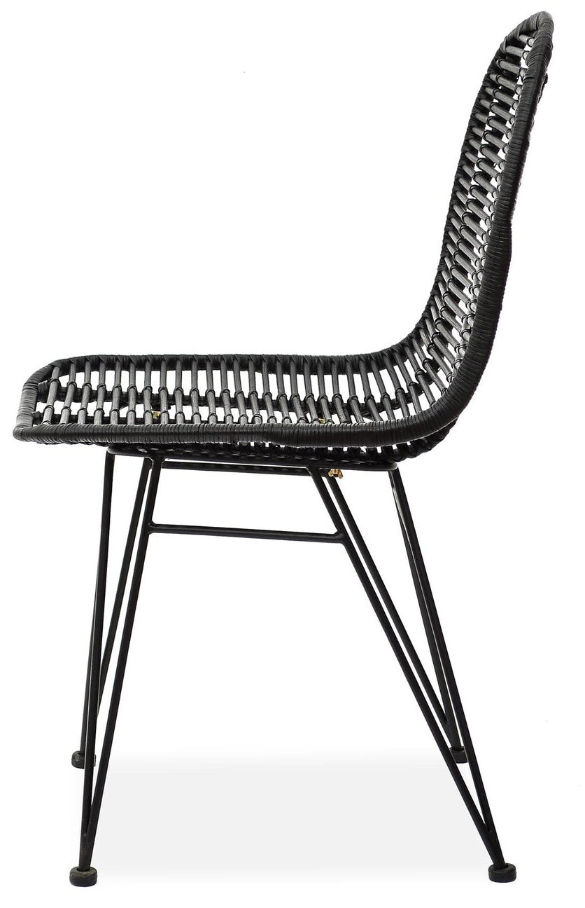 Kitchen Chair Utena | size: Width: 45cm, Height: 90cm, Depth: 55cm | color: Black | image: 3 | variant: 1002251