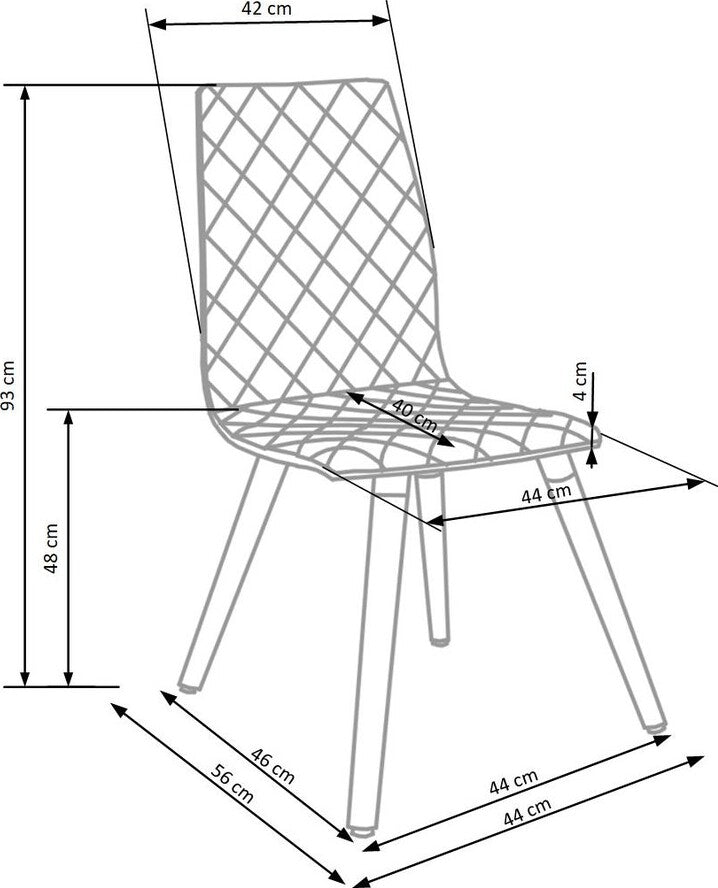Kitchen Chair Valmiera | size: Width: 56cm, Height: 93cm, Depth: 44cm | color: Gray | image: 7 | variant: 1002202