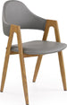 Kitchen Chair Ventspils | size: Width: 51cm, Height: 80cm, Depth: 57cm | color: Gray | image: 1 | variant: 1002197