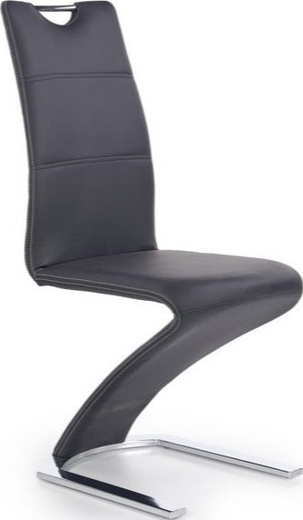 Kitchen Chair Vilnius | size: Width: 45cm, Height: 101cm, Depth: 63cm | color: Black | image: 1 | variant: 1002214