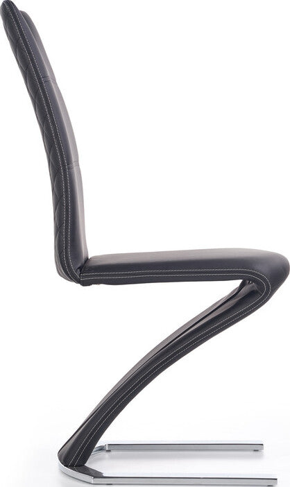 Kitchen Chair Vilnius | size: Width: 45cm, Height: 101cm, Depth: 63cm | color: Black | image: 2 | variant: 1002214
