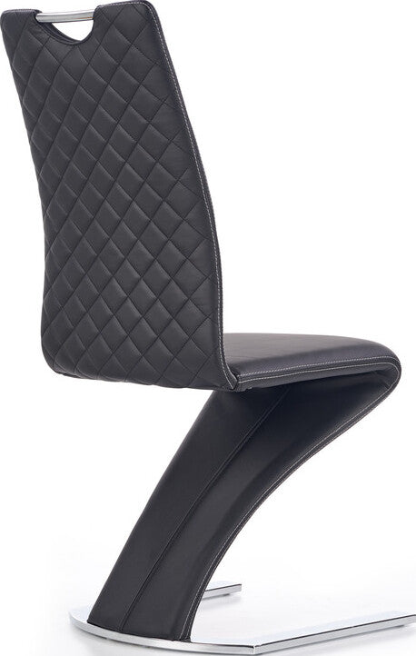 Kitchen Chair Vilnius | size: Width: 45cm, Height: 101cm, Depth: 63cm | color: Black | image: 5 | variant: 1002214