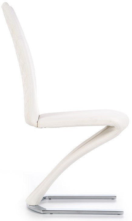 Kitchen Chair Vilnius | size: Width: 45cm, Height: 101cm, Depth: 63cm | color: White | image: 2 | variant: 1002213