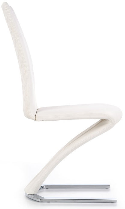 Kitchen Chair Vilnius | size: Width: 45cm, Height: 101cm, Depth: 63cm | color: White | image: 2 | variant: 1002213
