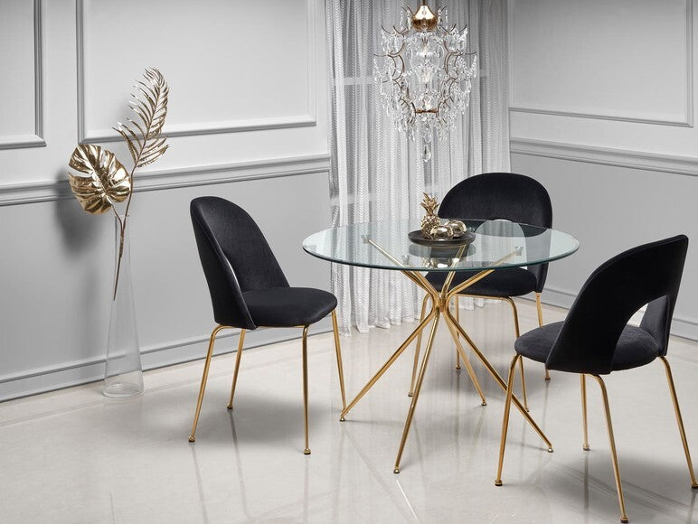 Kitchen Chair Warsaw | size: Width: 54cm, Height: 88cm, Depth: 59cm | color: Black | image: 7 | variant: 1002295