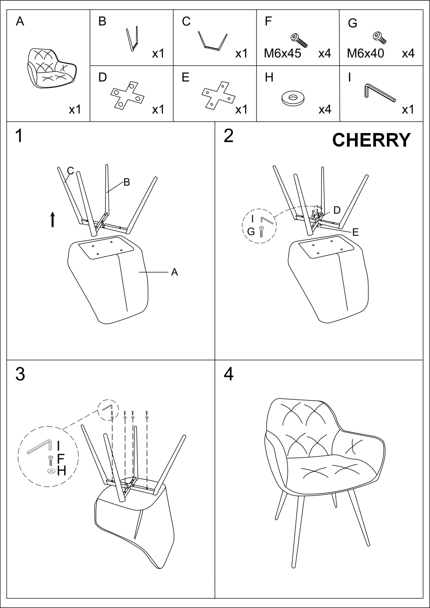 Kitchen Chair Washington | size: Width: 43cm, Height: 87cm, Depth: 57cm | color: Blue | image: 7 | variant: 1007786