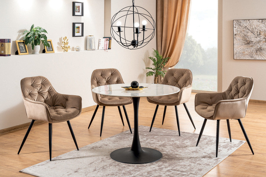 Kitchen Chair Washington | size: Width: 57cm, Height: 87cm, Depth: 43cm | color: Beige | image: 6 | variant: 1003570