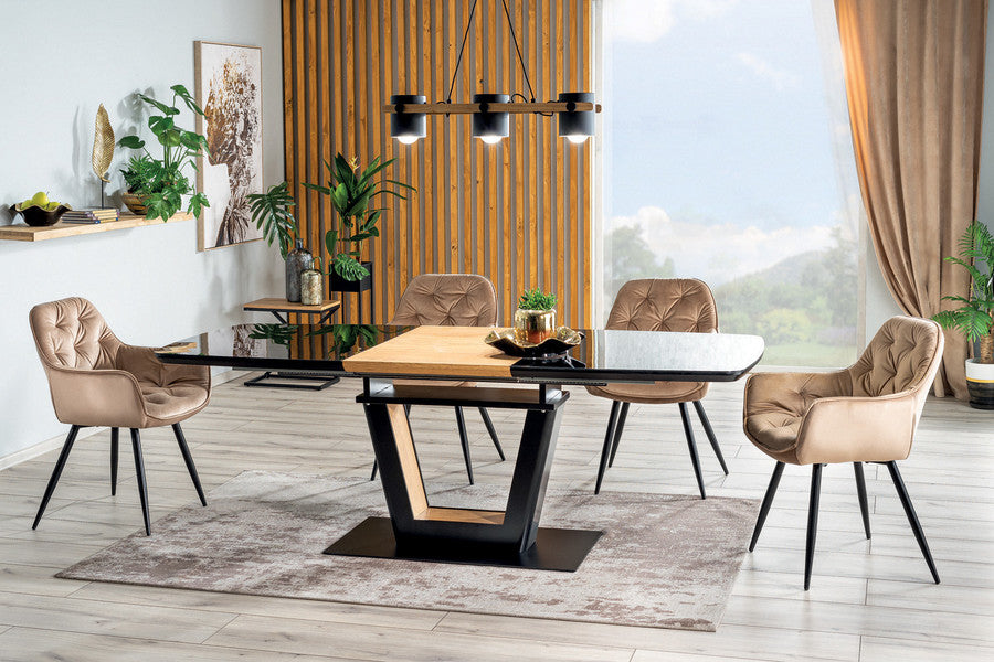 Kitchen Chair Washington | size: Width: 57cm, Height: 87cm, Depth: 43cm | color: Beige | image: 7 | variant: 1003570
