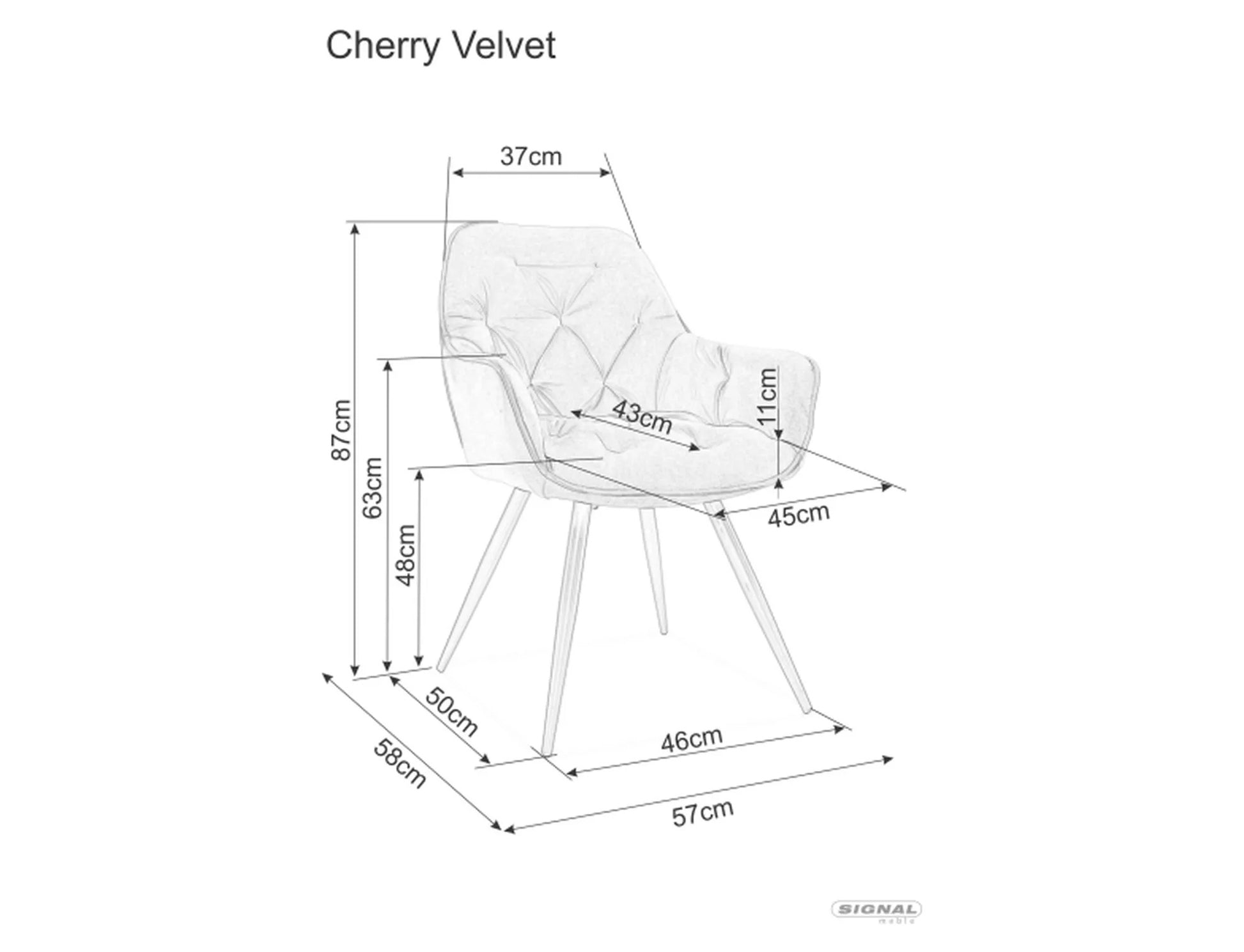Kitchen Chair Washington | size: Width: 57cm, Height: 87cm, Depth: 43cm | color: Black | image: 1 | variant: 1003572