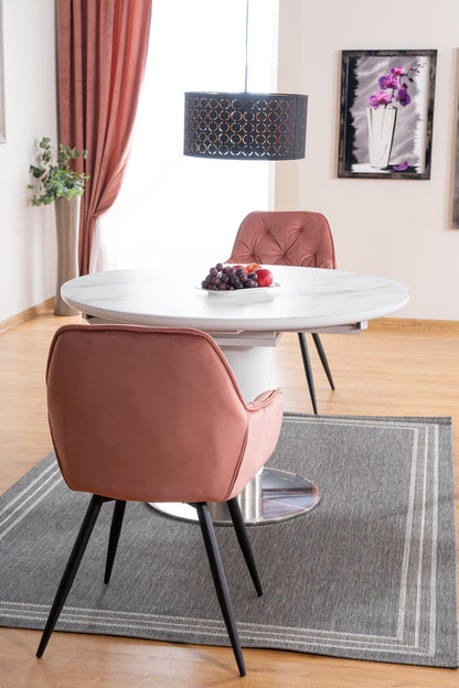 Kitchen Chair Washington | size: Width: 57cm, Height: 87cm, Depth: 43cm | color: Pink | image: 2 | variant: 1003567