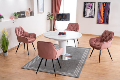 Kitchen Chair Washington | size: Width: 57cm, Height: 87cm, Depth: 43cm | color: Pink | image: 3 | variant: 1003567