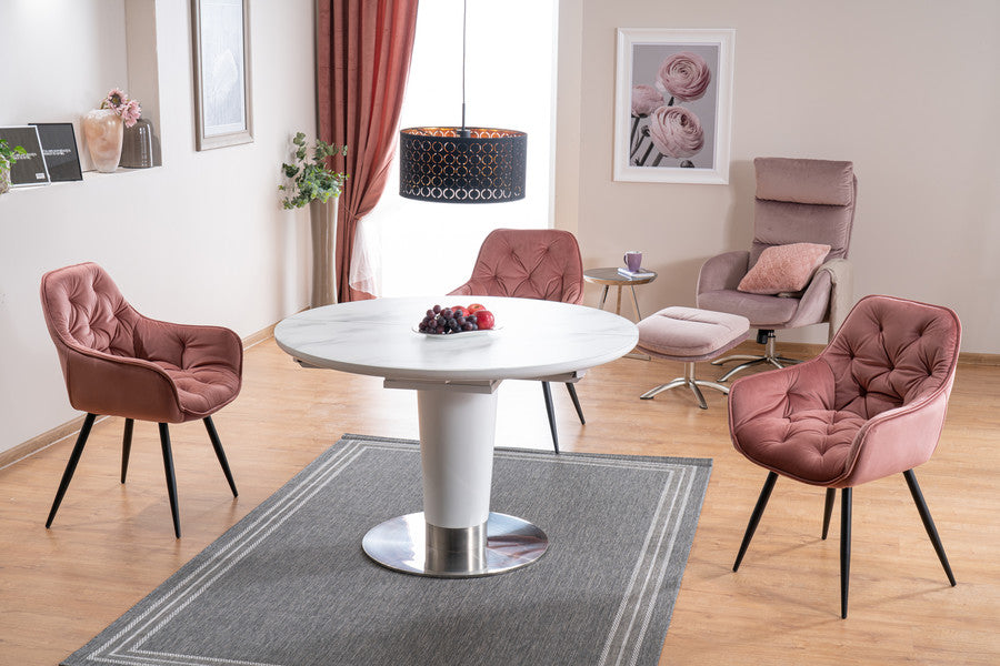 Kitchen Chair Washington | size: Width: 57cm, Height: 87cm, Depth: 43cm | color: Pink | image: 4 | variant: 1003567
