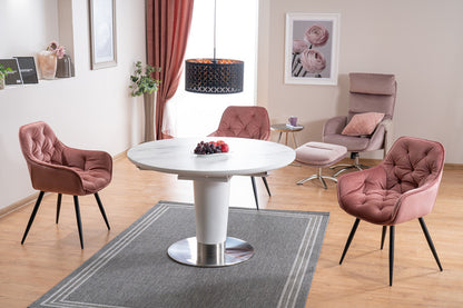 Kitchen Chair Washington | size: Width: 57cm, Height: 87cm, Depth: 43cm | color: Pink | image: 4 | variant: 1003567