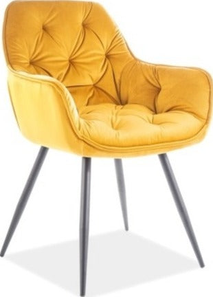 Kitchen Chair Washington | size: Width: 57cm, Height: 87cm, Depth: 43cm | color: Yellow | image: 1 | variant: 1003568