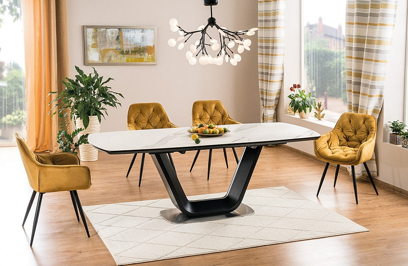 Kitchen Chair Washington | size: Width: 57cm, Height: 87cm, Depth: 43cm | color: Yellow | image: 2 | variant: 1003568