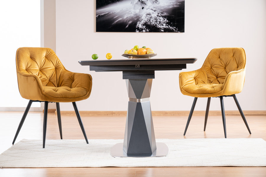 Kitchen Chair Washington | size: Width: 57cm, Height: 87cm, Depth: 43cm | color: Yellow | image: 3 | variant: 1003568