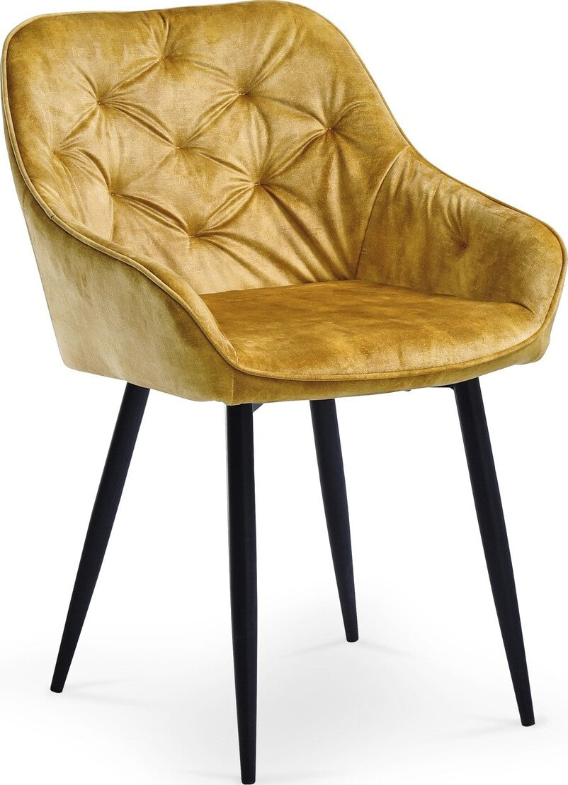 Kitchen Chair West Bedford | size: Width: 56cm, Height: 81cm, Depth: 65cm | color: Yellow | image: 1 | variant: 1007184