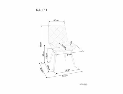 Kitchen Chair West Brisbane | size: Width: 51cm, Height: 88cm, Depth: 42cm | color: Gray | image: 1 | variant: 1007936