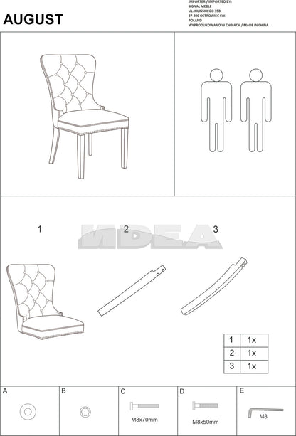 Kitchen Chair West Nantes | size: Width: 56cm, Height: 98cm, Depth: 46cm | color: Gray | image: 5 | variant: 1007718