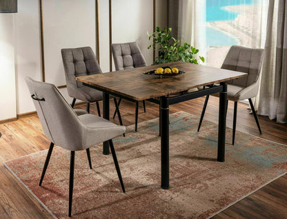 Kitchen Chair Xalapa | size: Width: 50cm, Height: 88cm, Depth: 42cm | color: Gray | image: 1 | variant: 1003828