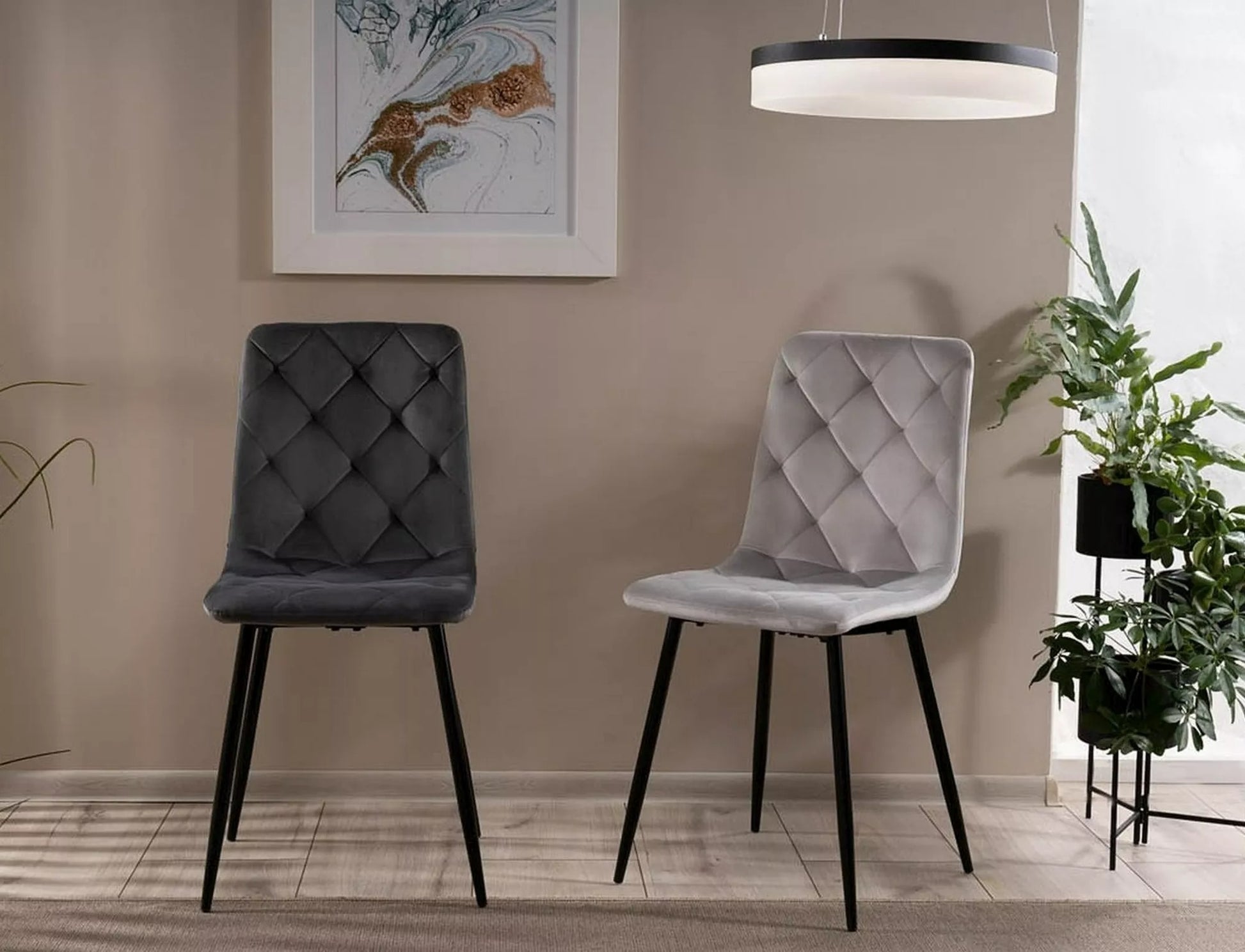 Kitchen Chair Zanzibar | size: Width: 45cm, Height: 91cm, Depth: 39cm | color: Gray | image: 1 | variant: 1003853