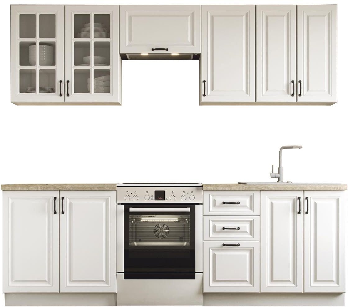 Kitchen Equipment Set East Market Harborough | size: Width: 240cm, Height: 214cm, Depth: 60cm | color: White | image: 0 | variant: 1007277