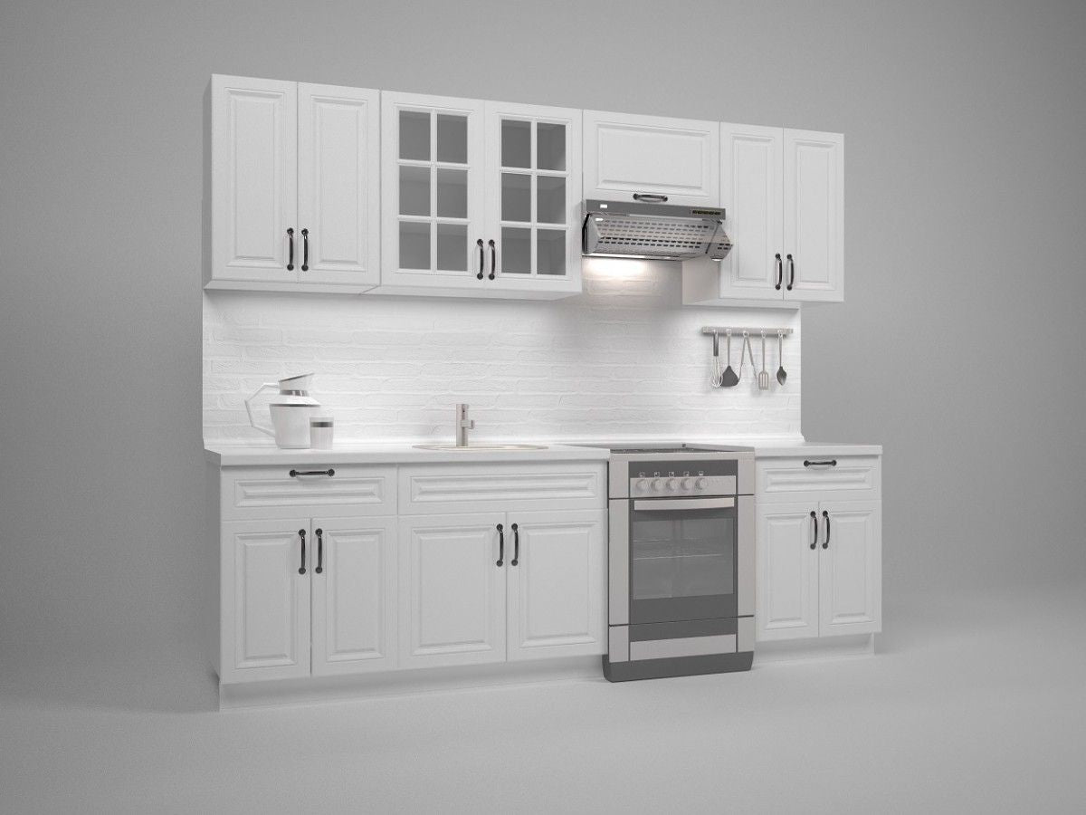 Kitchen Equipment Set West Alton | size: Width: 260cm | color: White | image: 1 | variant: 1007215