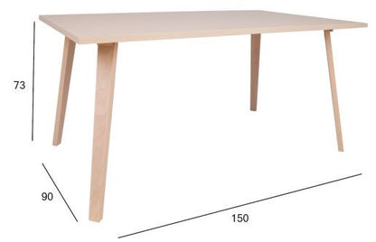 Kitchen Table Adora | size: Length: 90cm, Width: 150cm, Height: 73cm | color: Oak | image: 4 | variant: 1011993