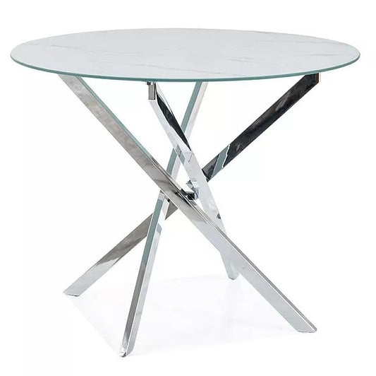 Kitchen Table Agis 1 | size: Length: 90cm, Width: 90cm, Height: 71cm, Diameter: 90cm | color: White | image: 0 | variant: 1017896