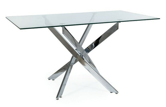 Kitchen Table Agis II | size: Length: 80cm, Width: 140cm, Height: 75cm | color: Transparent | image: 0 | variant: 1017897