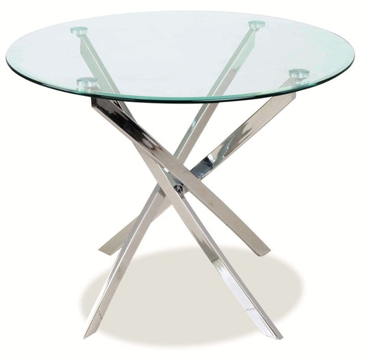 Kitchen Table Agis | size: Length: 90cm, Width: 90cm, Height: 72cm, Diameter: 90cm | color: Transparent | image: 1 | variant: 1011201