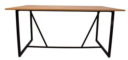 Kitchen Table Amsterdam | size: Length: 90cm, Width: 160cm, Height: 75cm | color: Black/Oak | image: 2 | variant: 1011836