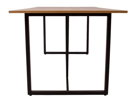 Kitchen Table Amsterdam | size: Length: 90cm, Width: 160cm, Height: 75cm | color: Black/Oak | image: 3 | variant: 1011836