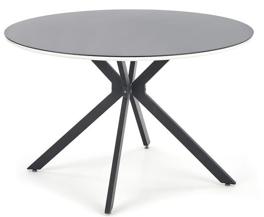 Kitchen Table Avelar | size: Length: 120cm, Width: 120cm, Height: 76cm, Diameter: 120cm | color: White/Black | image: 1 | variant: 1011228