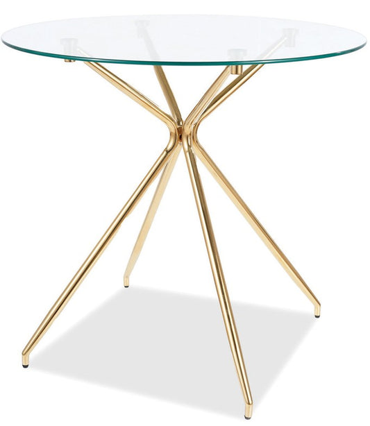 Kitchen Table Azalia | size: Length: 80cm, Width: 80cm, Height: 76cm, Diameter: 80cm | color: Transparent | image: 1 | variant: 1012013