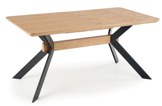Kitchen Table Bacardi | size: Length: 90cm, Width: 220cm, Height: 76cm | color: Black/Oak | image: 1 | variant: 1012000