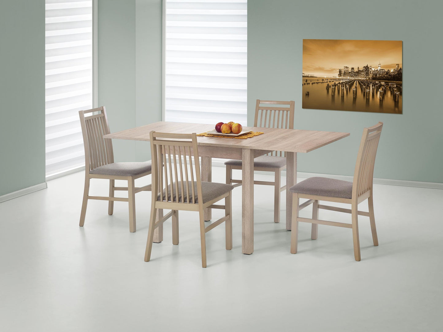 Kitchen Table Beijing | size: Length: 80cm, Width: 160cm, Height: 76cm | color: Oak | image: 2 | variant: 1003139