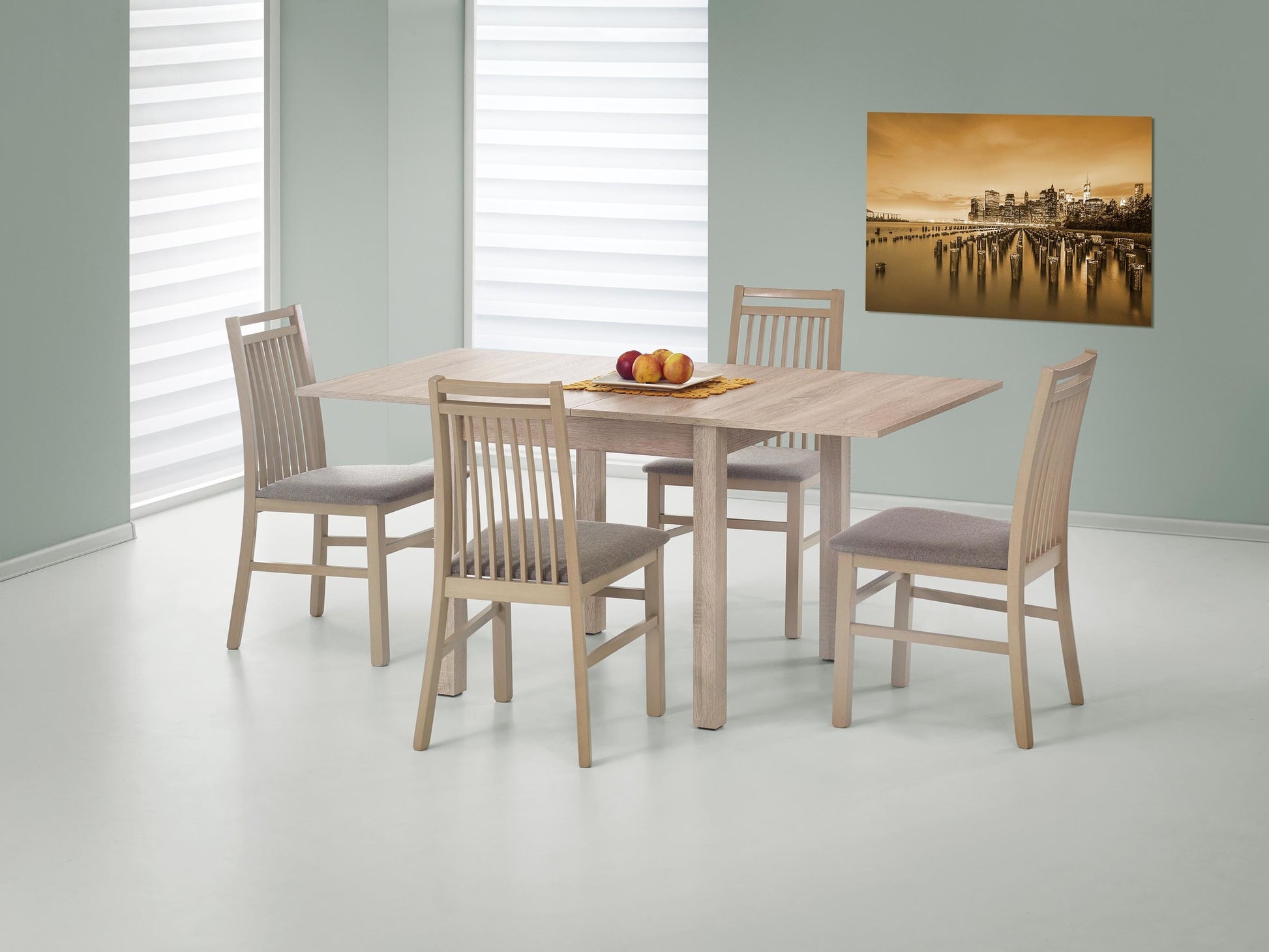 Kitchen Table Beijing | size: Length: 80cm, Width: 160cm, Height: 76cm | color: Oak | image: 2 | variant: 1003139