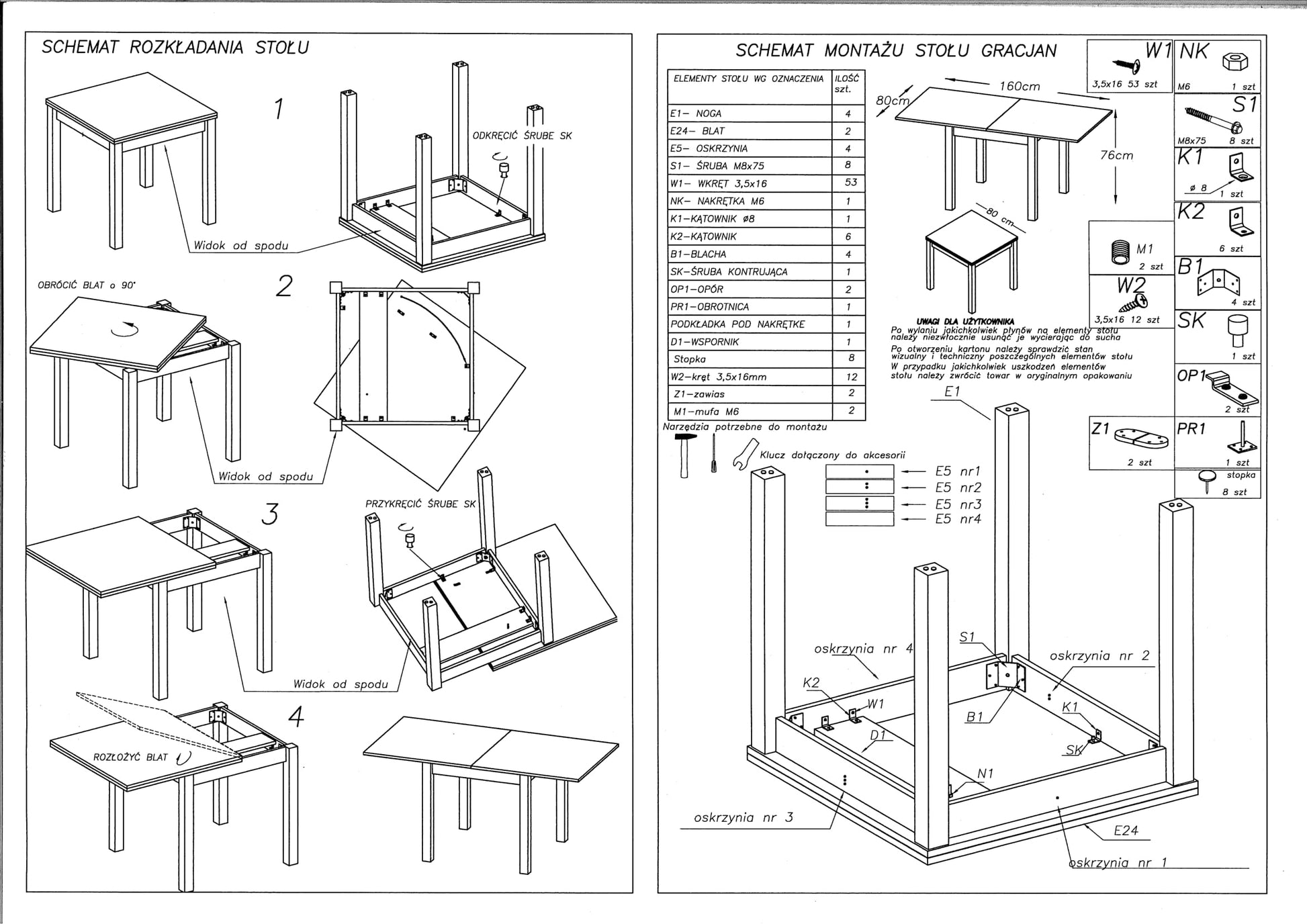 Kitchen Table Beijing | size: Length: 80cm, Width: 160cm, Height: 76cm | color: Oak | image: 8 | variant: 1003139