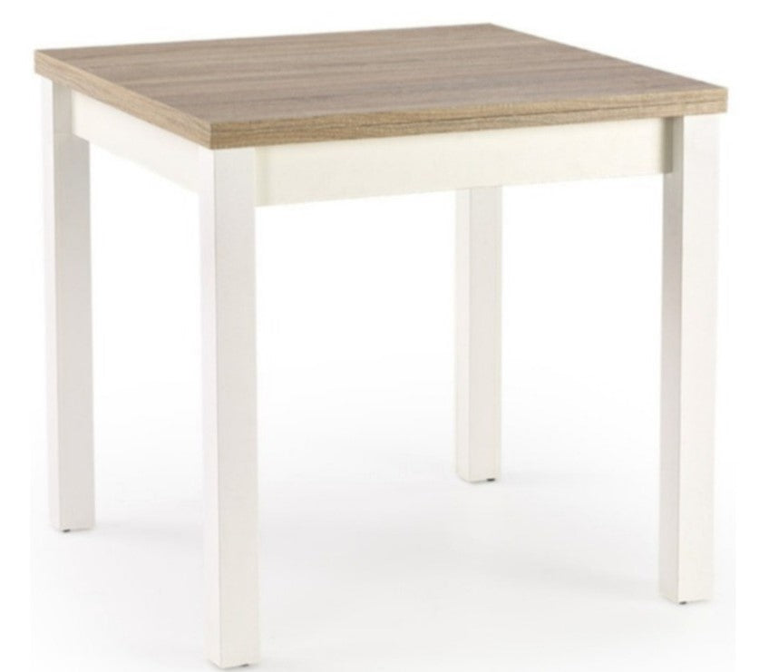 Kitchen Table Beijing | size: Length: 80cm, Width: 160cm, Height: 76cm | color: White/Oak | image: 1 | variant: 1003142