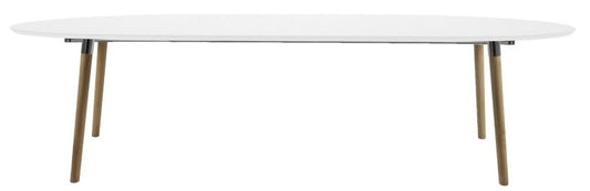 Kitchen Table Belina | size: Length: 100cm, Width: 270cm, Height: 74cm | color: White | image: 0 | variant: 1017876