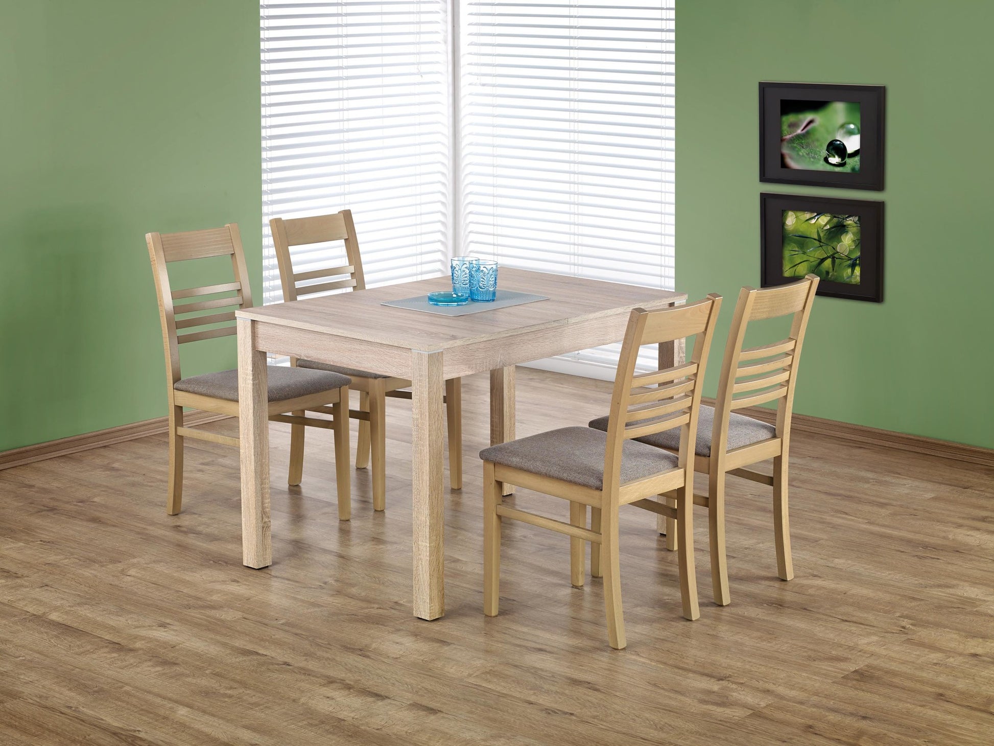 Kitchen Table Berlin | size: Length: 75cm, Width: 158cm, Height: 76cm | color: Oak | image: 3 | variant: 1003151