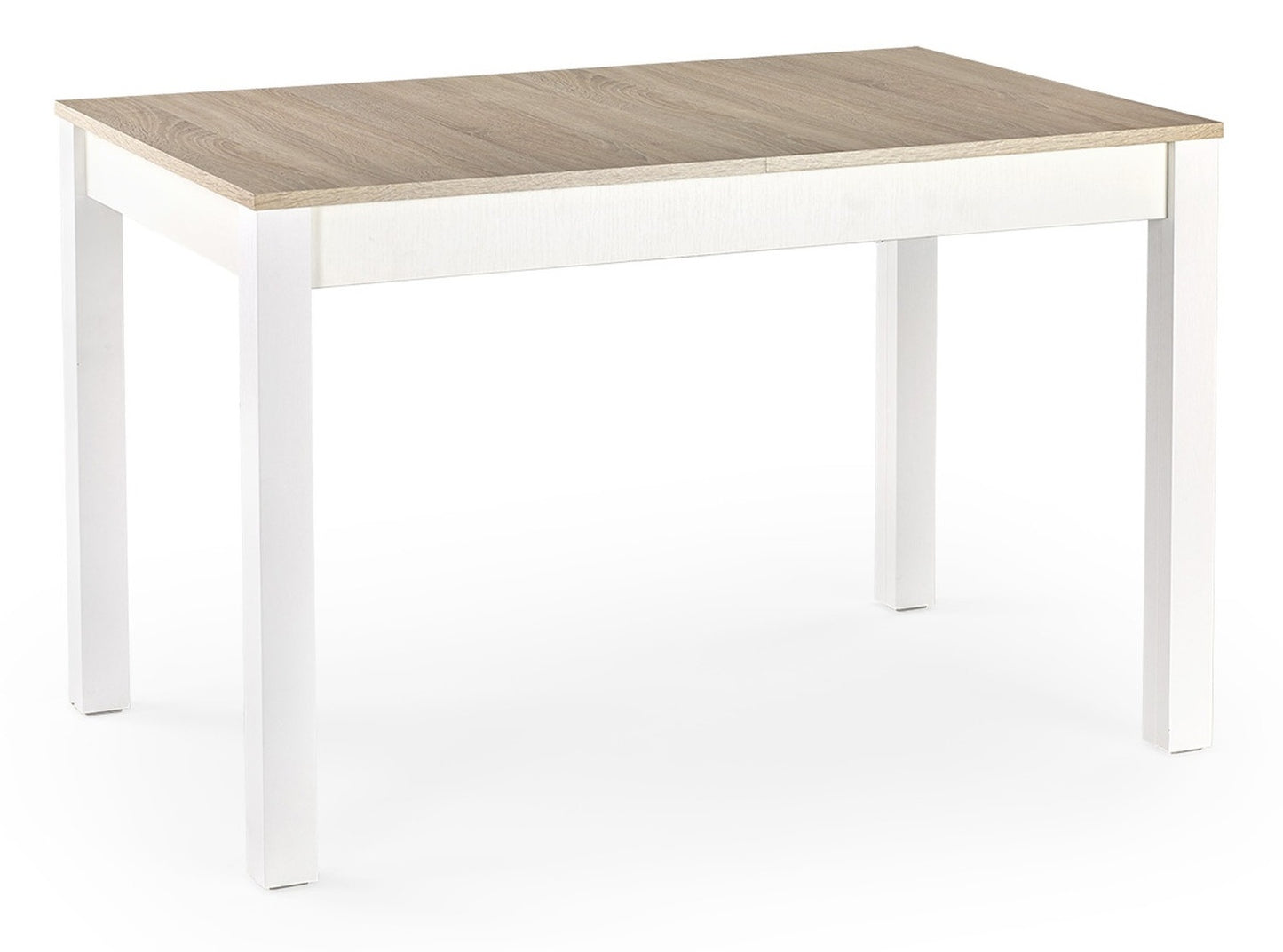 Kitchen Table Berlin | size: Length: 75cm, Width: 158cm, Height: 76cm | color: White/Oak | image: 0 | variant: 1003153