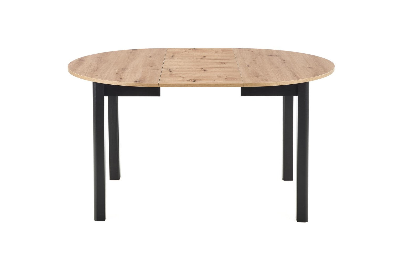 Kitchen Table Birmingham | size: Length: 102cm, Width: 142cm, Height: 76cm, Diameter: 102cm | color: Black/Oak | image: 2 | variant: 1003161